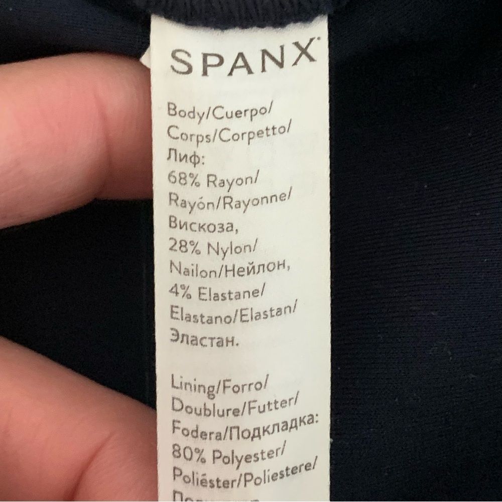 Spanx Navy Blue High-Waisted Ponte Knit  Leggings size medium - Picture 5 of 7